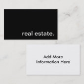 Carte d'entreprise immobilière (Devant / Derrière)