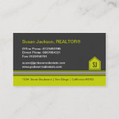 Carte d'entreprise immobilière avec la photo (Dos)