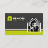 Carte d'entreprise immobilière avec la photo (Devant)