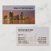 Carte d'entreprise immobilière de Miami (Devant / Derrière)