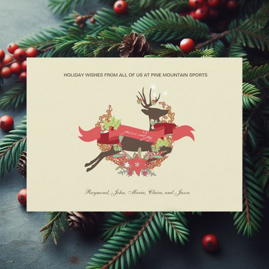 Carte d'entreprise Laurel Deer Peace and Joy