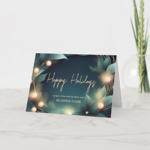 Carte d'entreprise moderne Happy Holidays