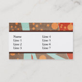 Carte d'entreprise ou de profil Retro Design (Dos)