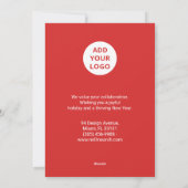 Carte d'entreprise simple rouge et blanc (Dos)