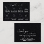 Carte d'entretien aux bougies Ajouter votre logo S (Devant / Derrière)