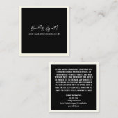 Carte d'entretien groupée minimaliste pour coiffur (Devant / Derrière)