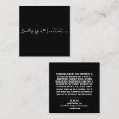 Carte d'entretien groupée minimaliste pour coiffur (Devant / Derrière)