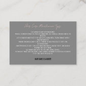 Carte d'entretien moderne pour cheveux/perruques/p (Dos)