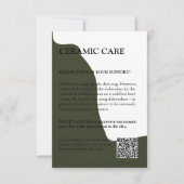 Carte d'entretien moderne pour produits verts (Devant)