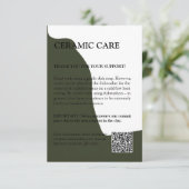 Carte d'entretien moderne pour produits verts (Debout devant)