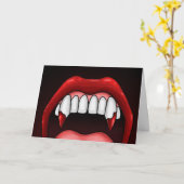 Carte Dents d'Halloween Vampire (Fleur jaune)