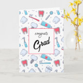 Carte Dents et outils Diplôme de Motif dentaire (Fleur jaune)