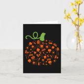 Carte Dents Fantôme Citrouille sorcière Dental Halloween (Fleur jaune)