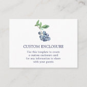 Carte d'enveloppe couleur d'eau Blueberry (Devant)