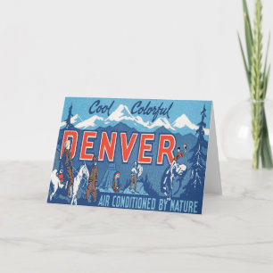Carte Denver vintage le Colorado