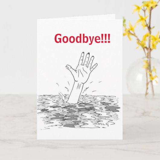 Carte Départ des adieux des vagues (Fleur jaune)