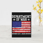 Carte Department Of War Usa Camouflage Flag Department O (Fleur jaune)