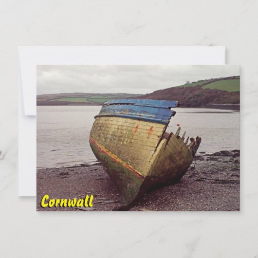 Carte d'épave de bateau Cornwall (Devant)