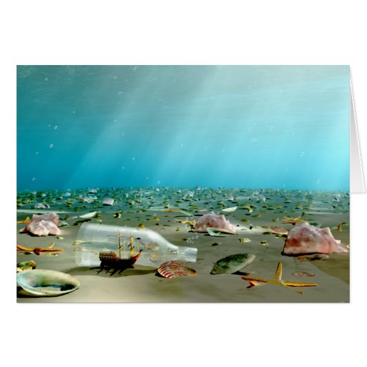 Carte d'épave livrée en bouteille (Devant horizontal)