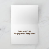 CARTE DEPÊCHEZ-VOUS DE DIRE ****JOYEUSES PÂQUES**** (Intérieur)