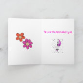 Carte Déplaisant au-dessus de la lune et des étoiles (Intérieur)