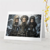 Carte Déplaisant Cute Group, Pop Surreal Girls Greeting (Fleur jaune)