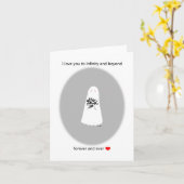 Carte Déplaisant Ghost Romantique Saint Valentin Anniver (Fleur jaune)