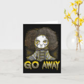 Carte Déplaisant Halloween Poupée Effrayant Monster Horr (Fleur jaune)