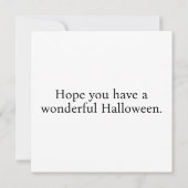 Carte Déplaisant Happy Halloween Citrouille Illustration (Dos)