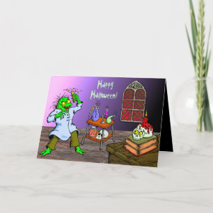Carte Déplaisant Mad Science Lab Halloween
