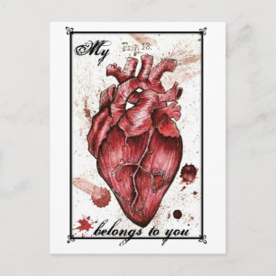 Carte déplaisante d'amour du coeur Edgar Allan Poe