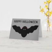 Carte déplaisante Halloween Vampire Bat personnali (Fleur jaune)