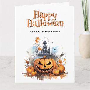 Carte déplaisante Jack O’Lantern Ghost Halloween