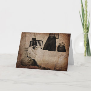 Carte Déplaisante vintage Boogeyman Halloween