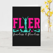 Carte Dépliant de cheerleading intrépide et impeccable C (Fleur jaune)