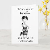 CARTE DÉPOSEZ SES "BRIEFS" ET PROFITEZ DE **SON ANNIVERS (Fleur jaune)