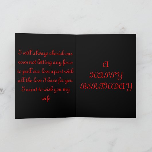 CARTE D'ÉPOUSE (Intérieur)