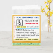 Carte DEPRESSION RX Prescription pour la santé (Fleur jaune)