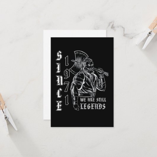 Carte Depuis 1971 Vikings Légendes 50e anniversaire (Devant/Arrière en situation)