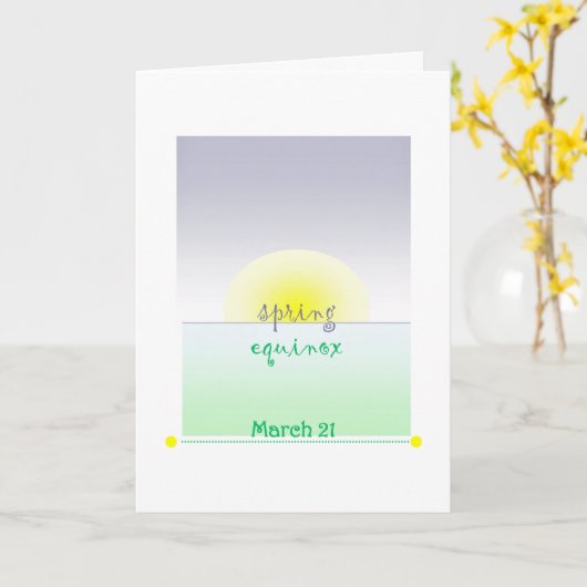 carte d'équinoxe de printemps (Fleur jaune)