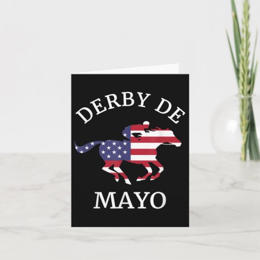 Carte Derby De Mayo, Amusant, Cinco De Mayo, Course À Ch (Devant)