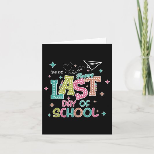 Carte Dernier Jour De Graduation À L'École Nous Sortons  (Devant)