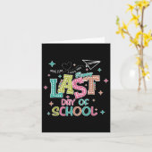 Carte Dernier Jour De Graduation À L'École Nous Sortons  (Fleur jaune)