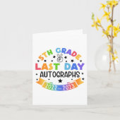 Carte Dernier jour de l'auto-graphe de 5e année de l'éco (Fleur jaune)