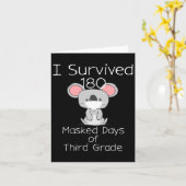 Carte Dernier Jour De L'École 180 Jours Masqués De Trois (Fleur jaune)