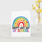 Carte Dernier Jour De L'École Etudiant Arc-En-Ciel Fin D (Fleur jaune)