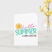 Carte Dernier jour de l'été heureux  (Fleur jaune)