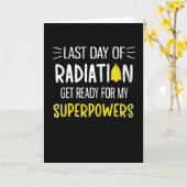 Carte Dernier Jour De Radiation Fin Du Chimo Cancer Surv (Fleur jaune)