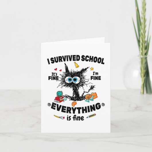Carte Dernier Jour D'École (Devant)