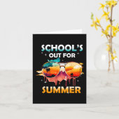 Carte Dernier Jour D'école Pour L'été Enseignantes Fille (Fleur jaune)